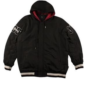 Jiberish Denver Colorado Hood Insulated Metal Zip Jacket 05 Embroider Men Sz XL